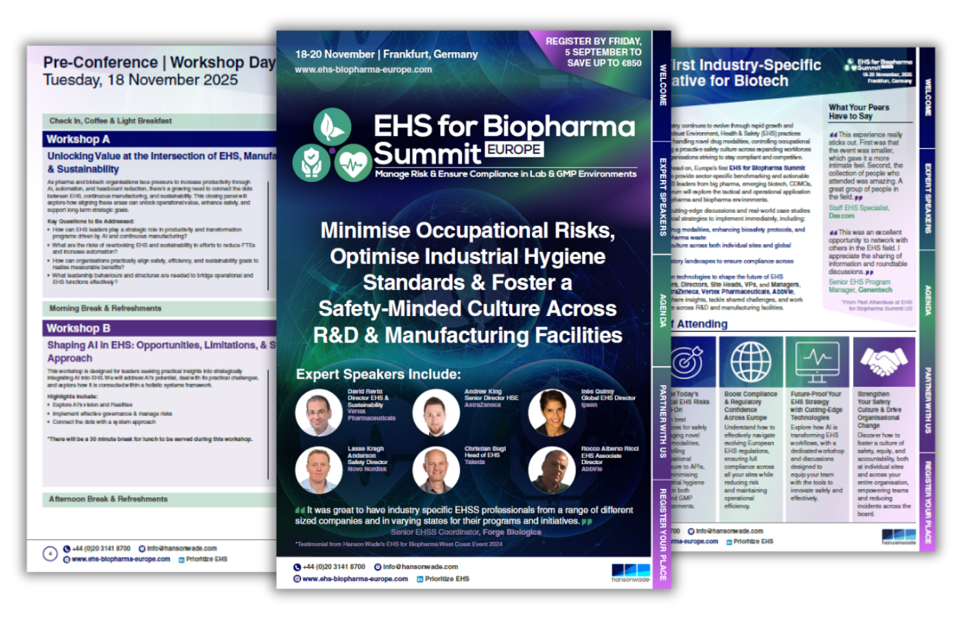 EHS for Biopharma Summit Europe Event Guide Cover